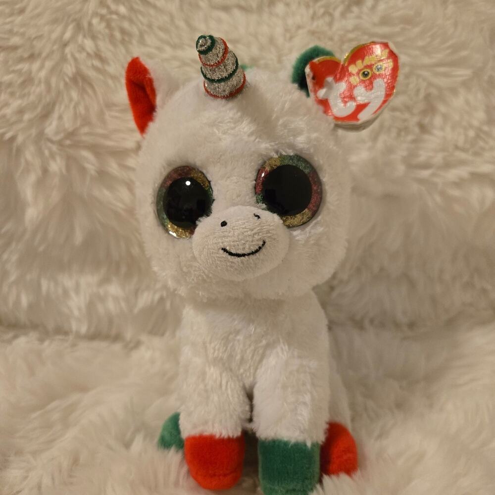 Ty Beanie Boos Candy Cane Unicorn Plush
